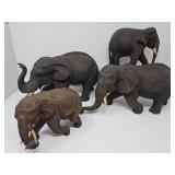Hand Carved Thai Elephants