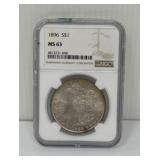 1896 NGC MS63 Morgan Dollar