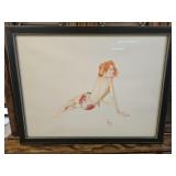 Vargas Numbered Lithograph " Black Magic "