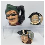 Three Royal Doulton Toby Jugs