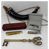 Gun Powder Horn, Lighters, Religious Collectibles