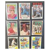 Pete Rose 9 Card Lot Reds