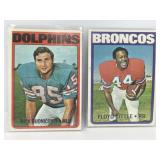 1972 Topps HOF Nick Buoniconti, HOF Floyd Little