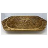 Large Wooden Carved Bowl