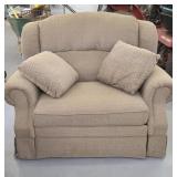 Oversized Textured Upholstered Recliner