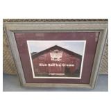 Framed Picture Blue Bell Ice Cream Barn