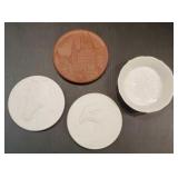 Meissen Porcelain Medallions and Small Dish