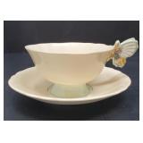 Rare Paragon Peach & Green Teacup Set