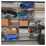 Outdoor chairs, Umbrella, Light bulbs, Coolers