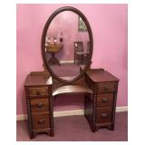 Wood Vanity with Mirror