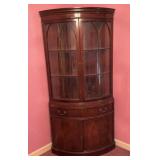 English Style Curved Corner Cabinet