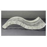 Wave Shaped Glass Sculpture