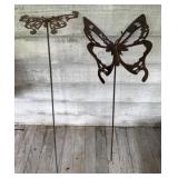 Metal Butterfly Garden Stakes