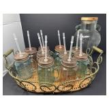 Mason Jar Mugs with Lids and Straws