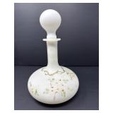 Satin Milk Glass Decanter