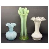 Fenton Style Vases