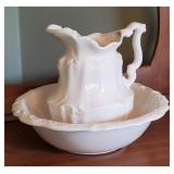 Ceramic Wash Basin and Pitcher