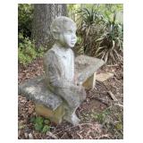 Concrete Sitting Boy