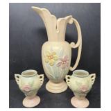 Hull Pottery Vases and Pitcher A