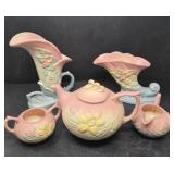 Hull Pottery Wildflower Vases and Teapot