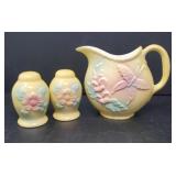 Hull Pottery Wall Pocket and Shakers