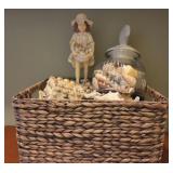 Collection of Seashells in Basket and More