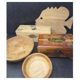 Wood Bowls, Boxes and Cutting Board