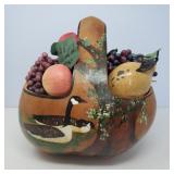 Hand Painted Gourd Basket
