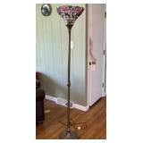 Stained Glass Tiffany Style Torchiere Lamp