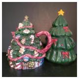 Christmas Tree Cookie Jar and Teapot