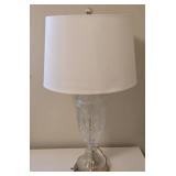 Glass and Brass-Tone Lamp