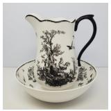 Queens Fine Bone China Bowl and Pitcher