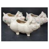 Porcelain Pig Planters