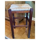 Wooden Rush Seat Stool