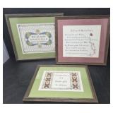 Framed Cross Stitch Family Love