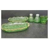Green Cut Glass