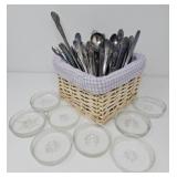 Assorted Flatware and Glass Coasters