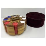Vintage Covered Poker Chip Carousel