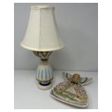 Heartwood Creek Angel Lamp, Jim Shore Dish
