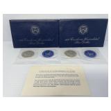 1972, 1973 UNC Eisenhower Silver Dollars