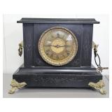 Sessions Antique Painted Black Clock with Metal