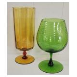 Mid Century Large Glass Vases