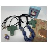 Sterling Gemstone Pendant, Costume Jewelry