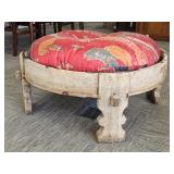 Vintage Carved Indian Chakki/Grist Table