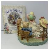 Bear Tea Party Resin Centerpiece, Tea Party Book