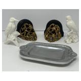 Wall Shelves, Ceramic Birds, Tray