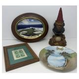 Tom Clark Golf Gnome, Framed Stamps, Plate