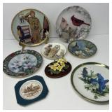 Assortment of Plates, Decorative Floral Sculpture