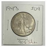 1943 90% Silver Walking Liberty Half Dollar
