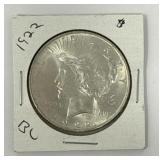BU 1922 Peace Dollar